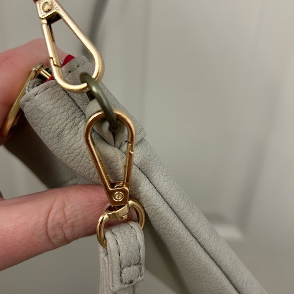 Grey with Stripes Shoulder Bag/Clutch - Picture 4 of 7